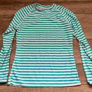 Old Navy stripe rash guard top long sleeve size L